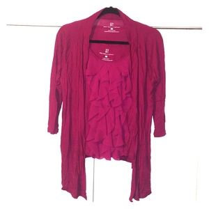 New York & Company tank top cardigan set.